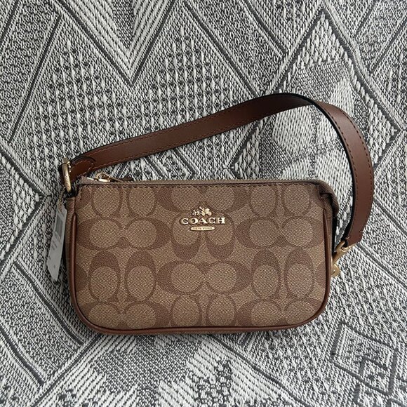 Coach Handbags - Coach Signature Canvas Mini Shoulder Bag